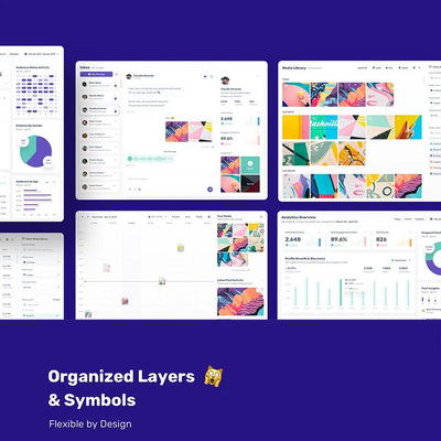 【509期】[精品]一流的社交平台后台仪表盘网页后台管理界面UI KIT套装
