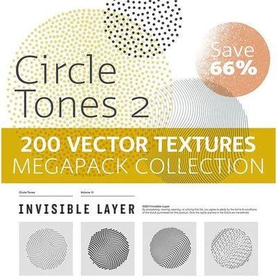 【第464期】200个矢量彩色半调噪点纹理