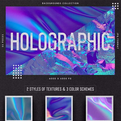 【第459期】全息背景水晶丝绸特效抽象背景纹理素材