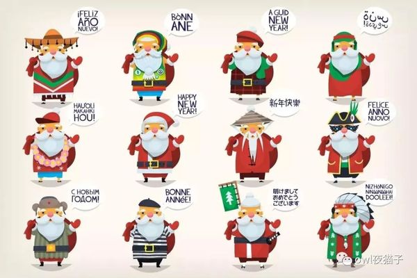 【489期】圣诞主题矢量多彩贴纸素材合集