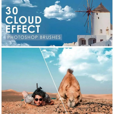 【498期】30个超真实Cloud Photoshop笔刷（ABR）格式