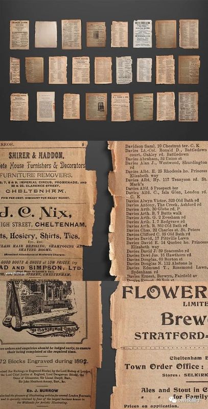 【第463期】复古风格报纸纸纹理背景素材