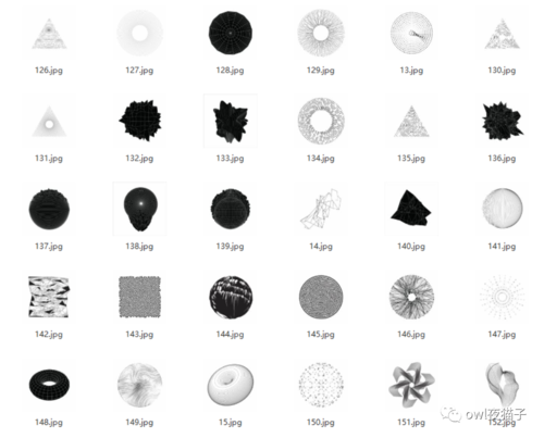 【504期】200款赛博朋克科技风网格圈线扭曲菱形三角几何图形PNG素材合集